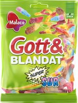 Malaco Godt & Blandet Supersur 130g