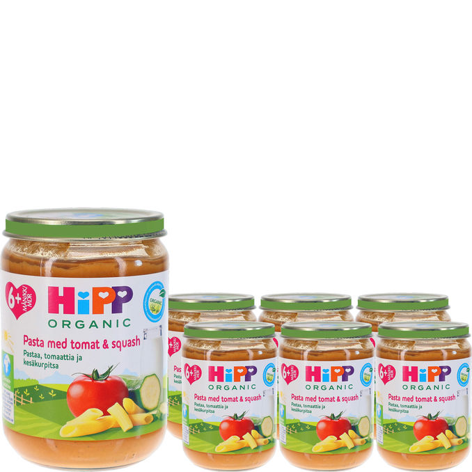 Babymos m. Pasta, Tomat & Squash 6-pak