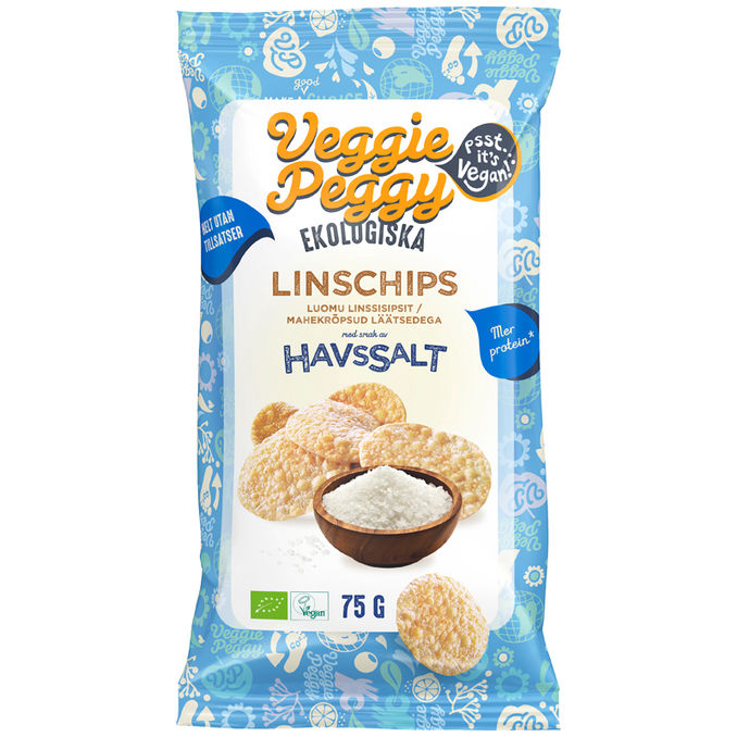 Veggie Peggy 2 x Linschips Havssalt Eko