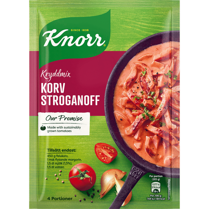 Knorr Krydderiblanding til Svensk Pølse Stroganoff