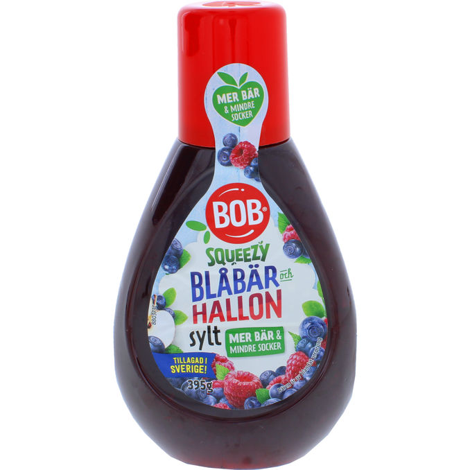 BOB Squeezy Blåbär & Hallonsylt 