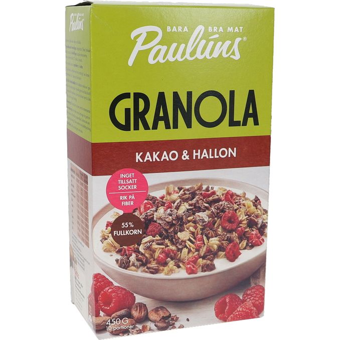 Paulúns Granola Kakao & Hallon 450g