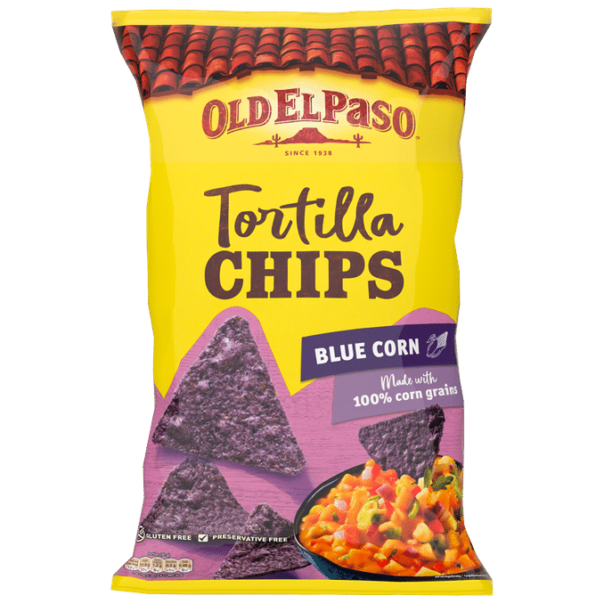 Old El Paso Tortilla Chips Blue Corn