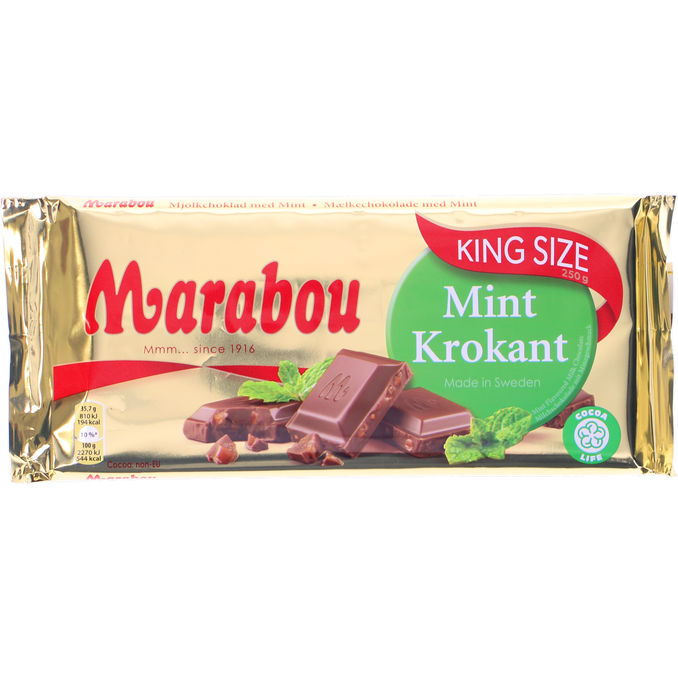 Marabou Mjölkchoklad Mint King Size