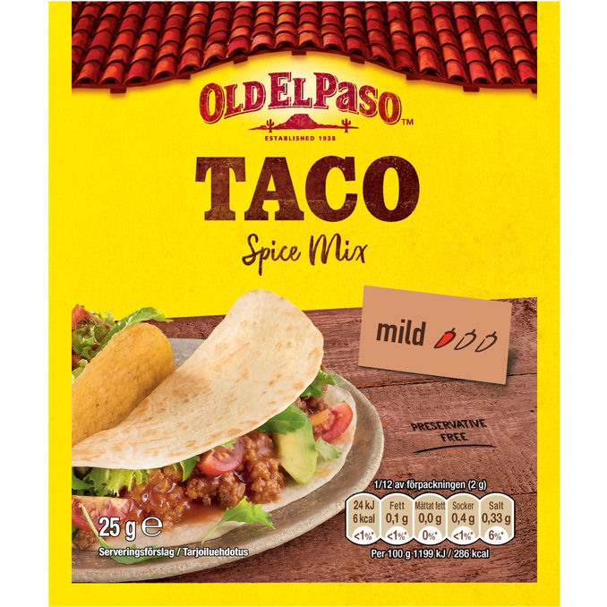 Old El Paso 2 x Kryddmix Tacos