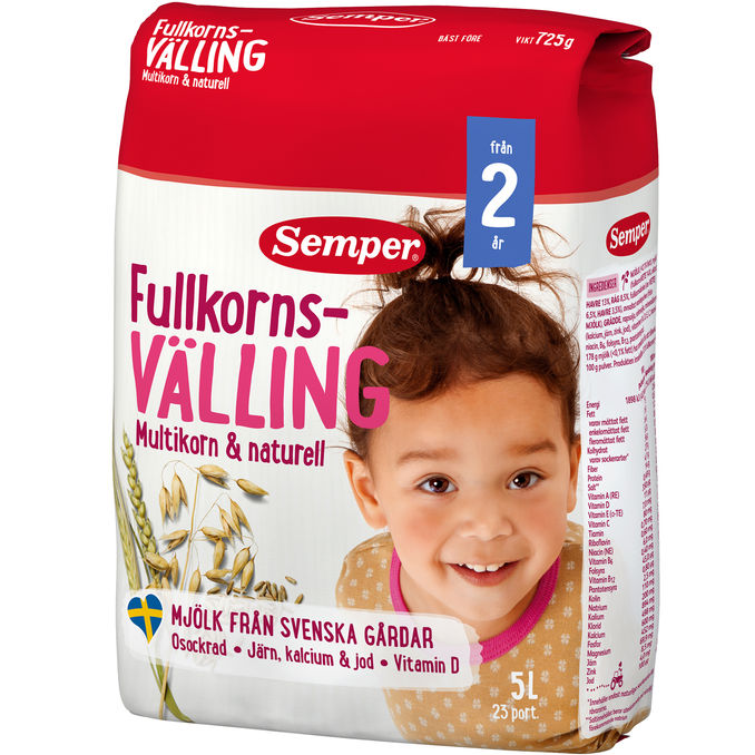Semper Fuldkornsvælling Multikorn 2+ år