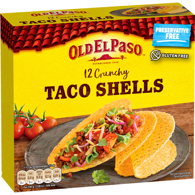 Old El Paso Tacoskaller Crunchy 156 g