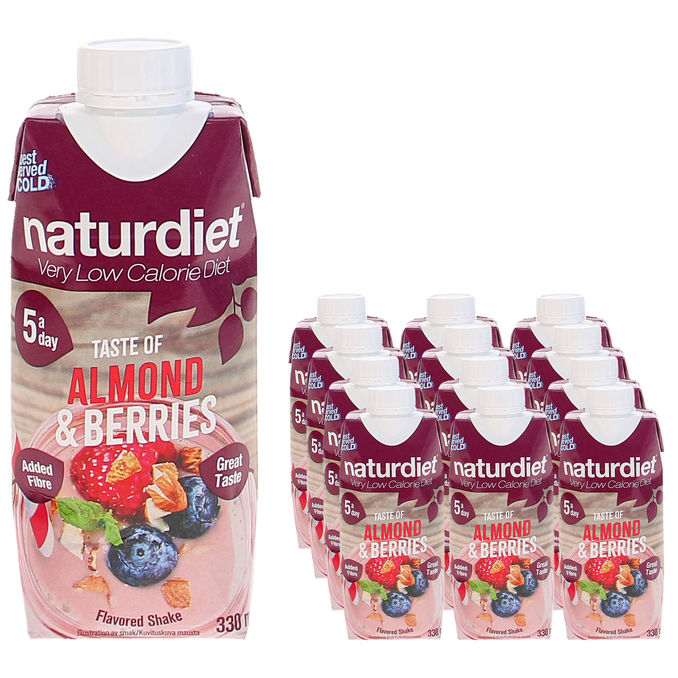 Naturdiet Måltidsersättning Shake Almond & Berries 12-pack