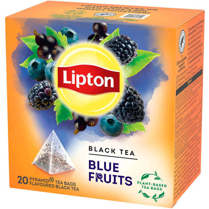 Lipton 2 x Svart Te Blue Fruits