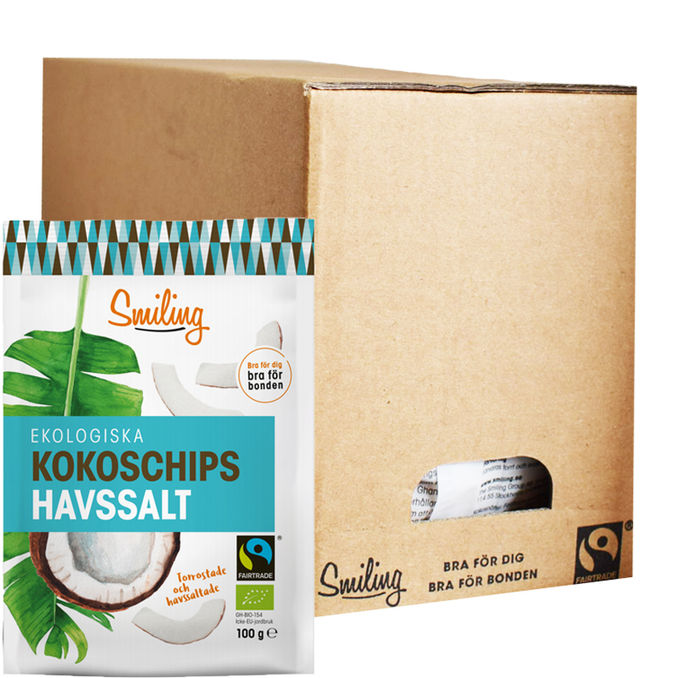 Smiling Kookoslastut Merisuola Luomu 6-pack