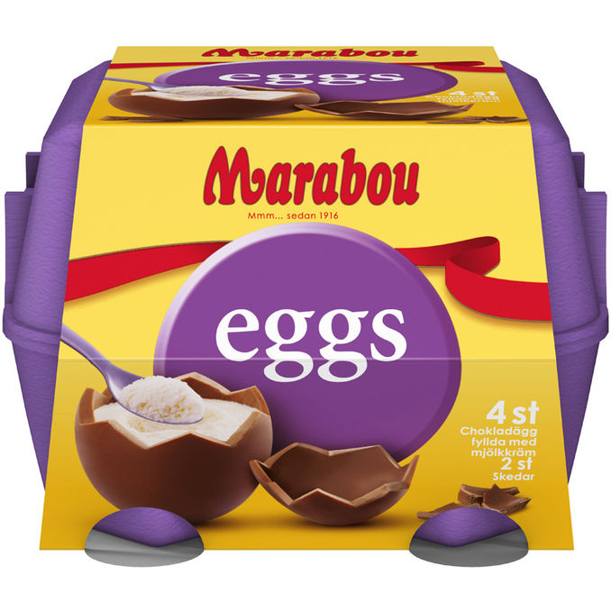 Marabou 4-pak Chokoladeæg Mælkecreme