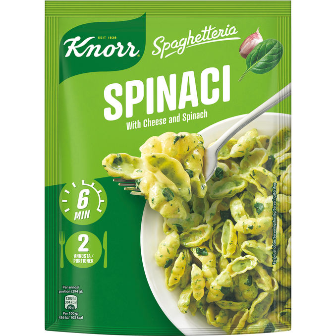 Knorr Ateria-aines Pinaattipasta