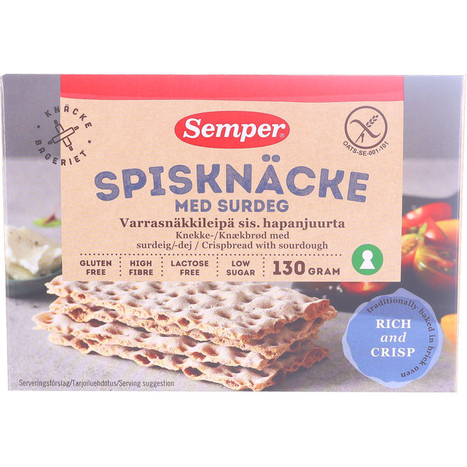 Semper Knækbrød m. Havre og Surdej