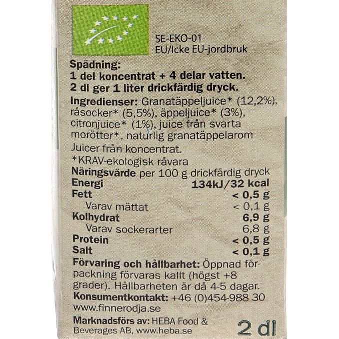 Finnerödja Bärdryck Granatäpple Eko