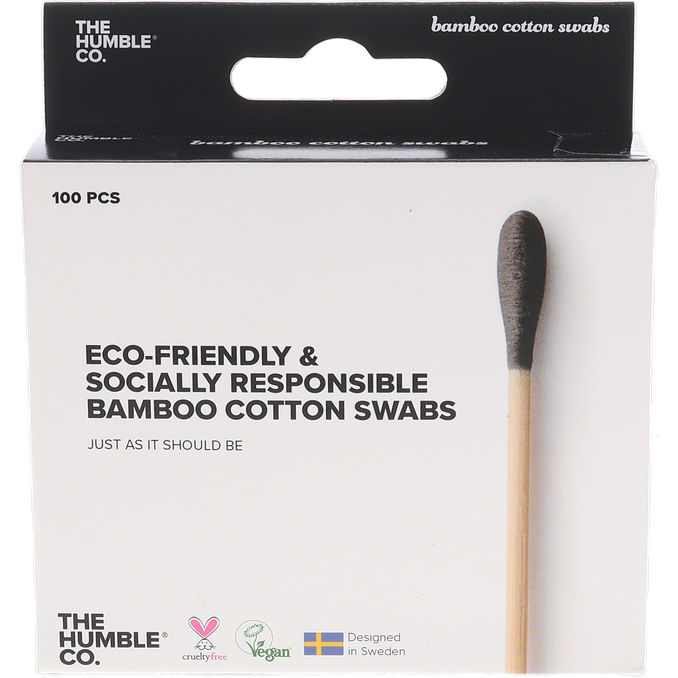 The Humble Co. Bomullspinnar Humble Svart 100-pack