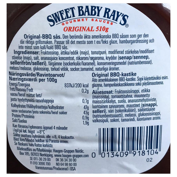 Sweet Baby Ray's BBQ-kastike