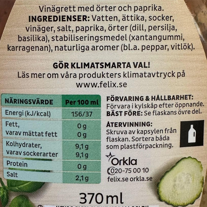 Felix Dressing Italiensk Lätt