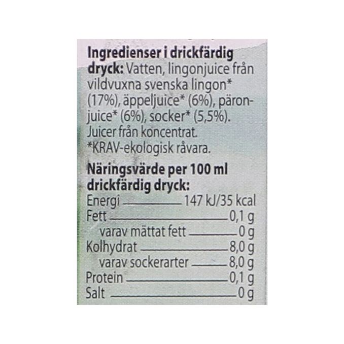 Finnerödja Bärdryck Lingon Eko
