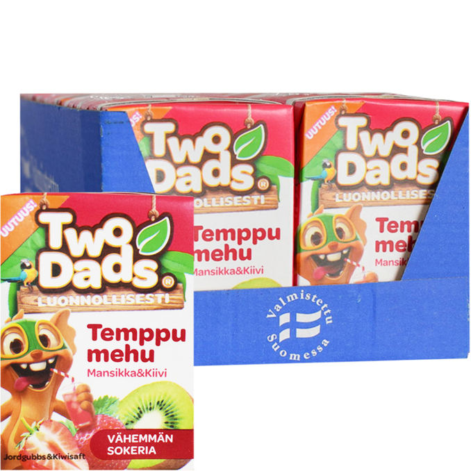 Two Dads Temppumehu Mansikka & Kiivi 18 kpl