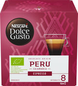 Mindestens haltbar bis: 31.08.2025 Nescafé BIO Dolce Gusto Espresso Peru
