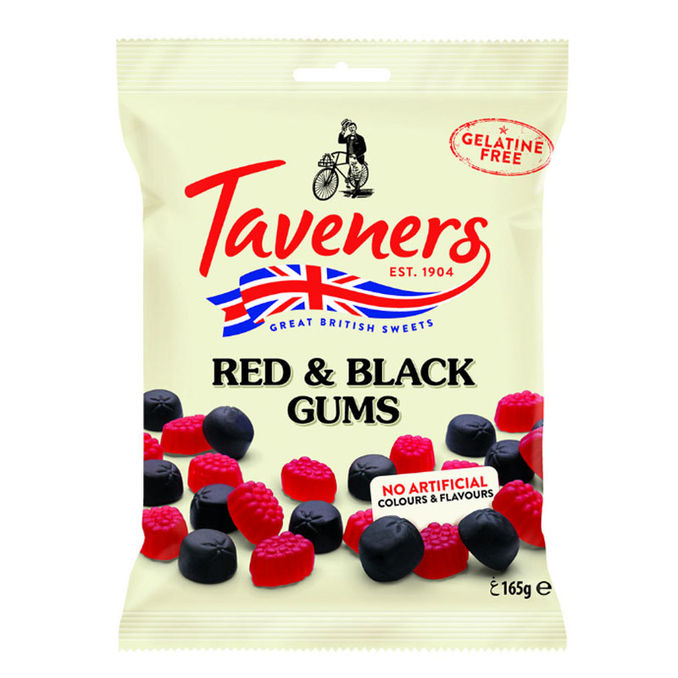 Taveners Fruchtgummi Himbeere & Schwarze Johannisbeere