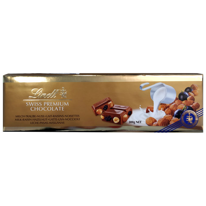 Lindt Premium Schokolade Milch-Traube-Nuss