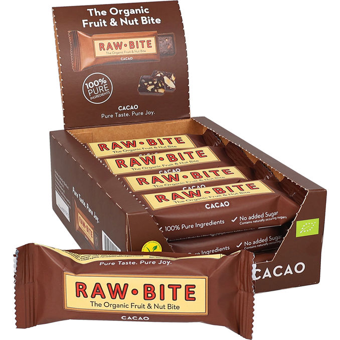 Raw Bite Frukt- & Nötbar Kakao 12-pack