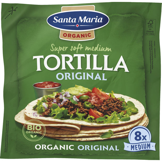 Santa Maria Øko Tortilla Medium 8-pack