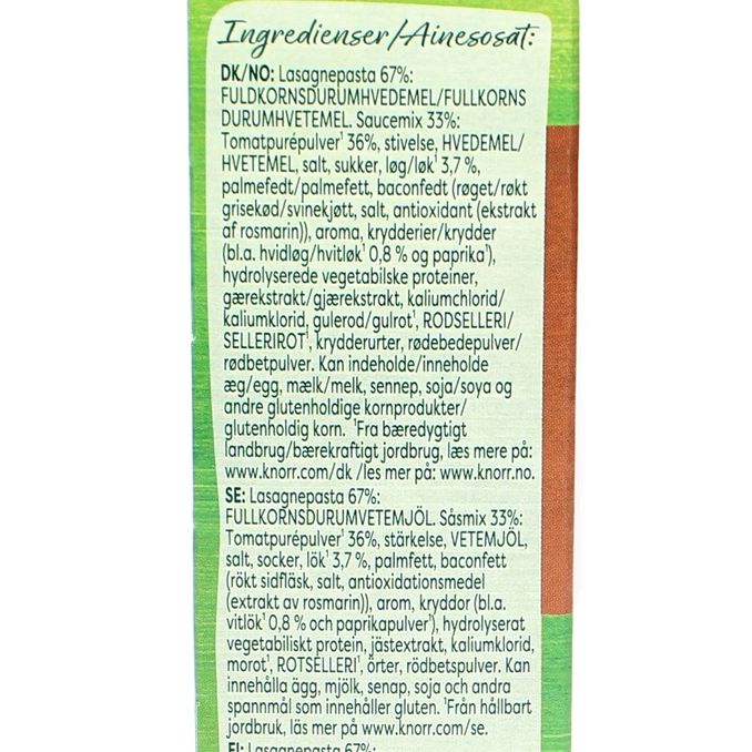 Knorr Dinnerkit Lasagne Fullkorn