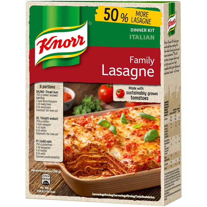 Knorr Lasagne Ateria-Aines