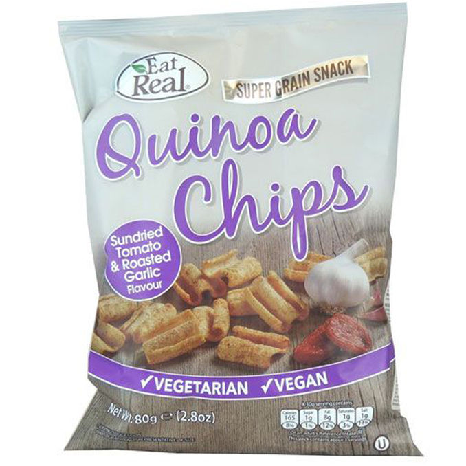 Eat Real Quinoa Sundried Tomato & Garlic Crisps 80g, 80g from Eat Real