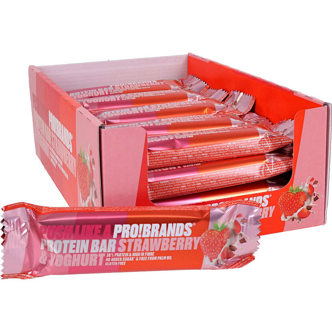 Pro!Brands Proteinbar Strawberry & Yoghurt 24-pak