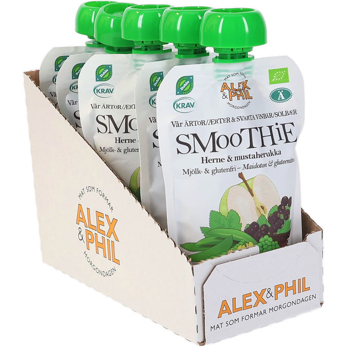 Alex & Phil Smoothie Ärtor Svarta Vinbär Klämmis 5-pack