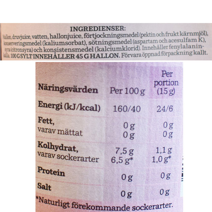 Önos Hallonsylt Lågkalori
