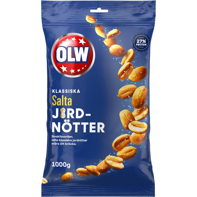 OLW Saltede Jordnødder 1 kg