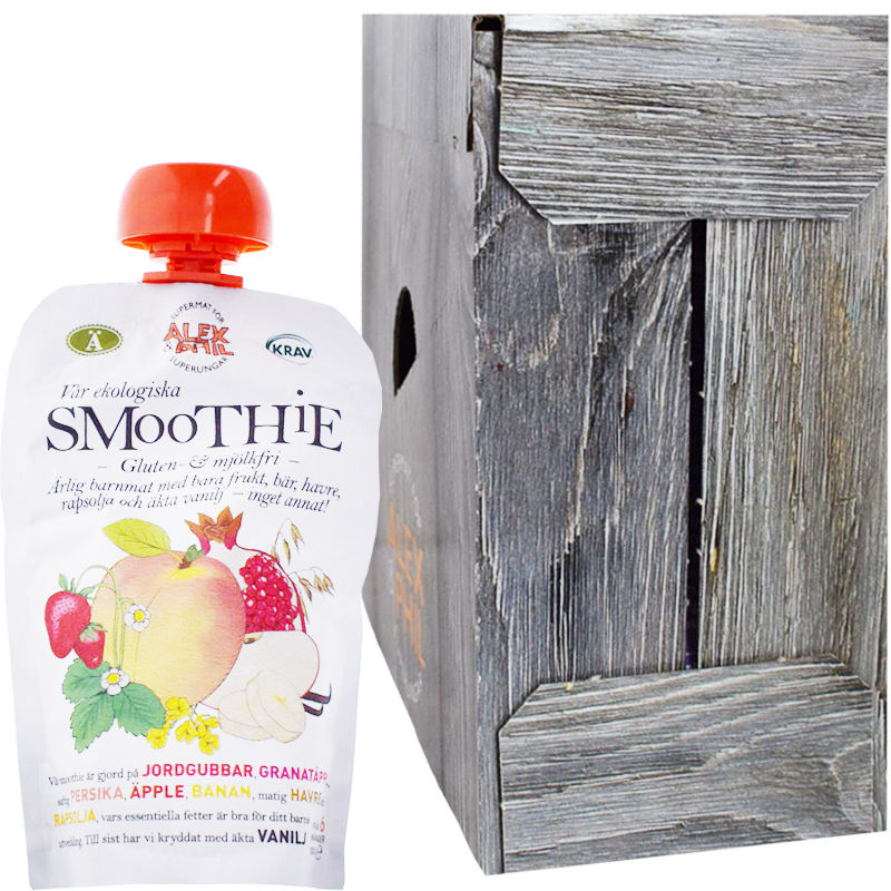 Luomu Smoothie Persikka & Vanilja 5kpl, 5 x 100 g, Alex & Phil | Matsmart