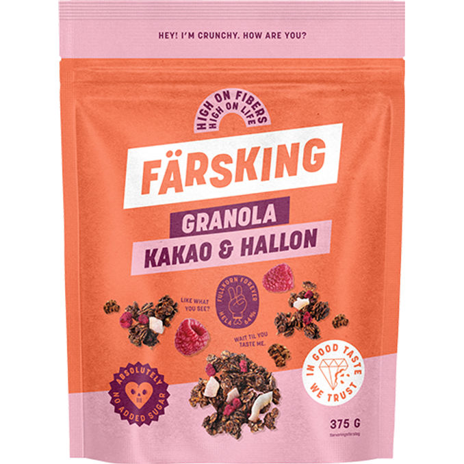 Färsking Granola Kakao & Hallon