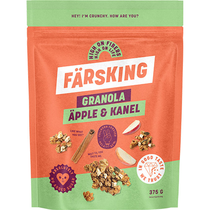 Läs mer om Färsking Granola Äpple & Kanel