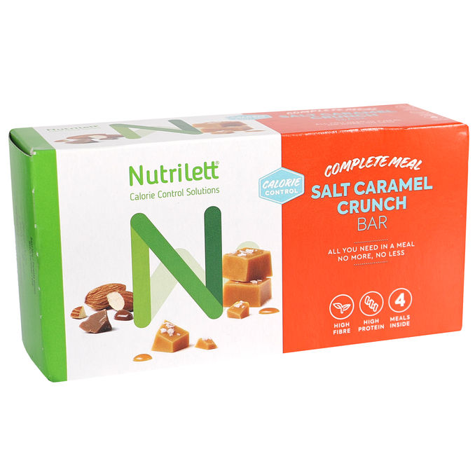 Nutrilett Måltidserstatningsbar m. Nødder & Saltkaramel 4-pak