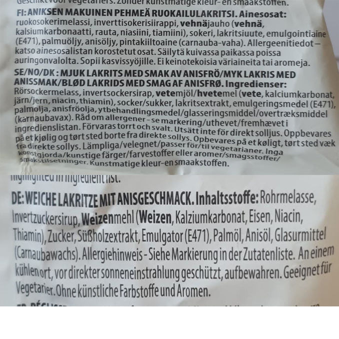 Taveners Pehmeä Lakritsi