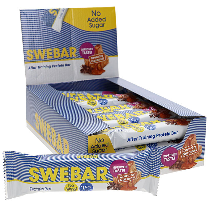 Swebar Proteiinipatukat Crunchy Caramel 15-pack