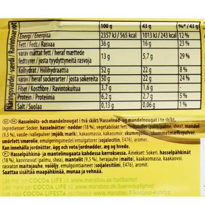 Marabou Suklaapatukka Dubbel Nougat