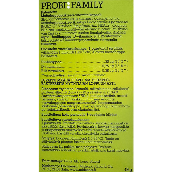 Probi Maitohappobakteeri 90kpl