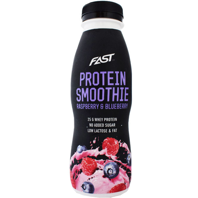 Proteiinismoothie Vadelma & Mustikka, 330ml, Fast | Matsmart