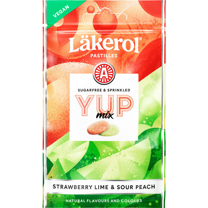 Läkerol YUP Mix Strawberry Lime & Sour Peach