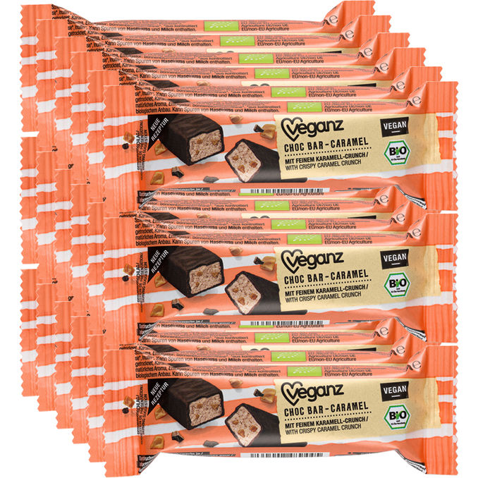 BIO Choc Bar Caramel, 18er Pack