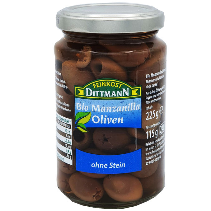 Feinkost Dittmann BIO Oliven ohne Stein