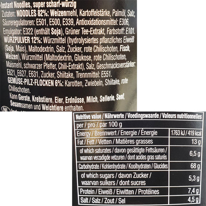 Instantnudeln Sehr Scharf