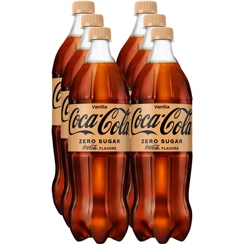 Coca-Cola Zero Vanille, 6er Pack (EINWEG) zzgl. Pfand, 6x 1,25L