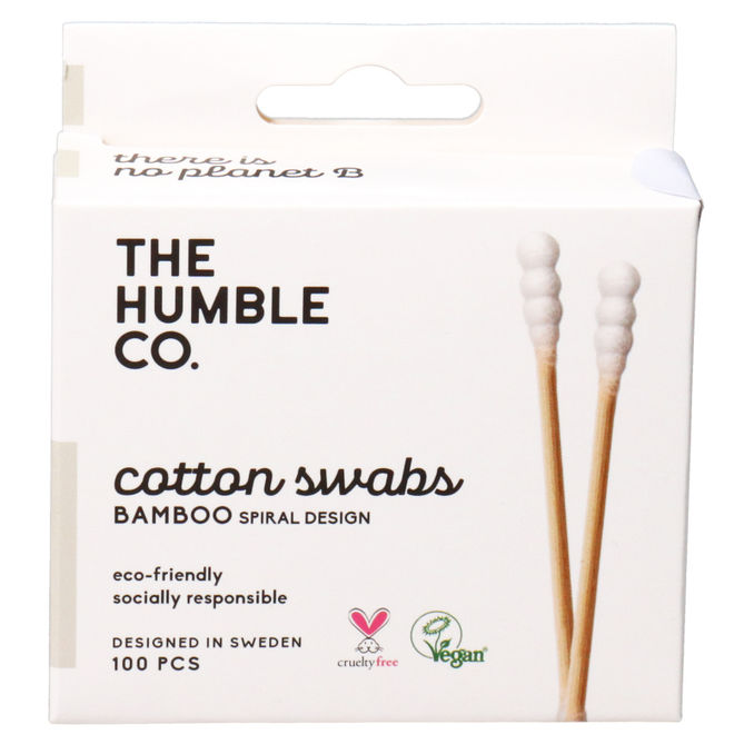 The Humble Co. Wattestäbchen Bambus & Baumwolle Spiral Tip